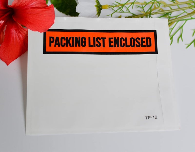 IN SAFE PACK 1000 PCS 4.5"x 5.5" Clear Self-Adhesive Packing List Envelopes - Shipping/Mailing Pouch Enclosed Bags for Packing Slips Invoice - Image 2